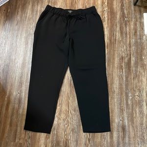 LOFT Silky Pull On Tie Waist Pants in Black